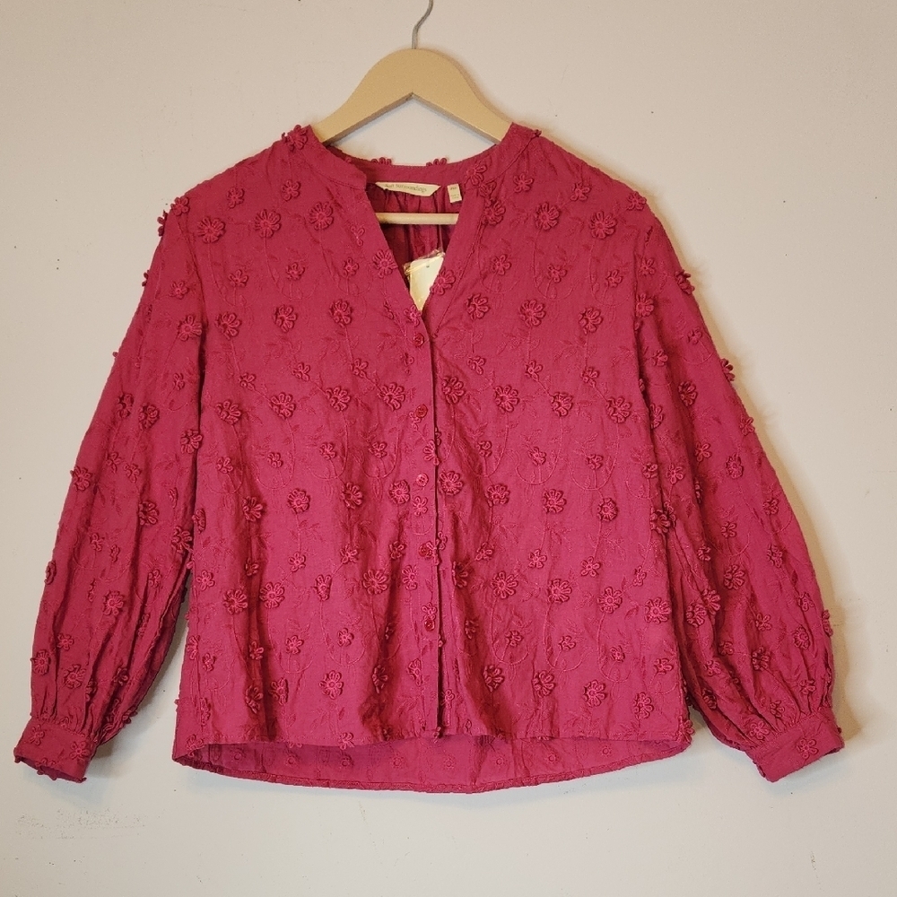 NWT SOFT SURROUNDINGS Sunny Day Cactus Flower Blouse, size, PXS